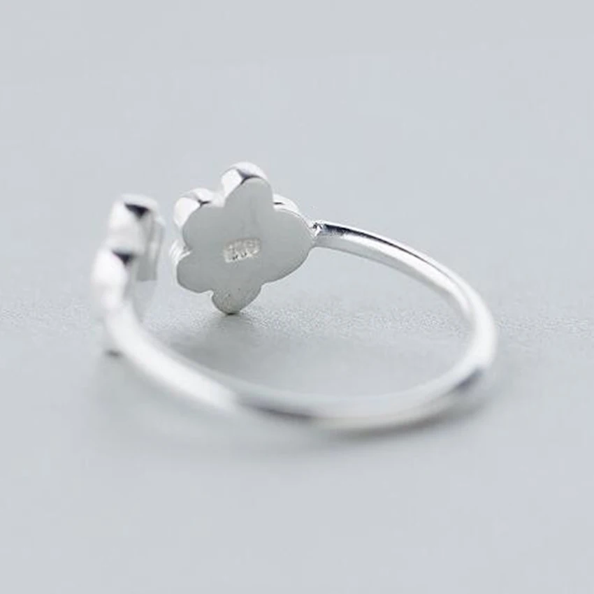 Кольца с милыми животными Открытое кольцо двойной лапой щенка для женщин и