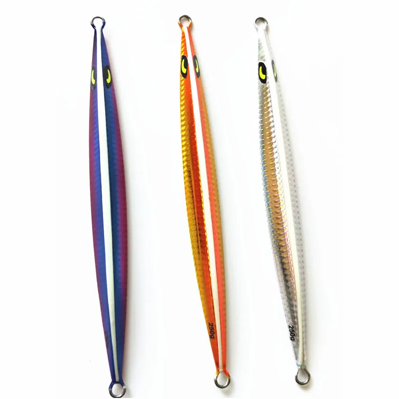 Flowingcrowbar 150g 250g 500g собственную фабрику медленно джиг, приманка для рыбалки с быстрой замедления скорости вращения luminos белый рыбий хвост блесна, приманка