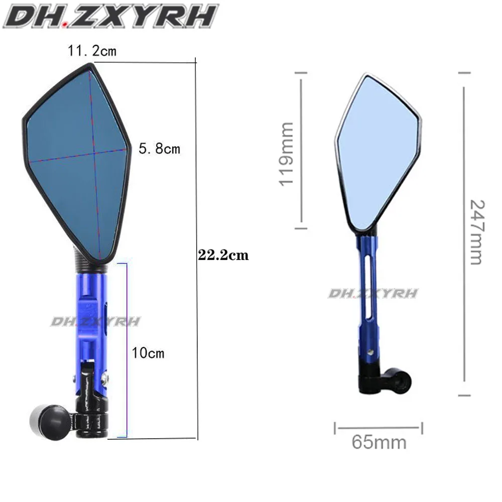 Мотоциклетное алюминиевое зеркало заднего вида для Honda HORNET 250 599 600 900 антибликовое