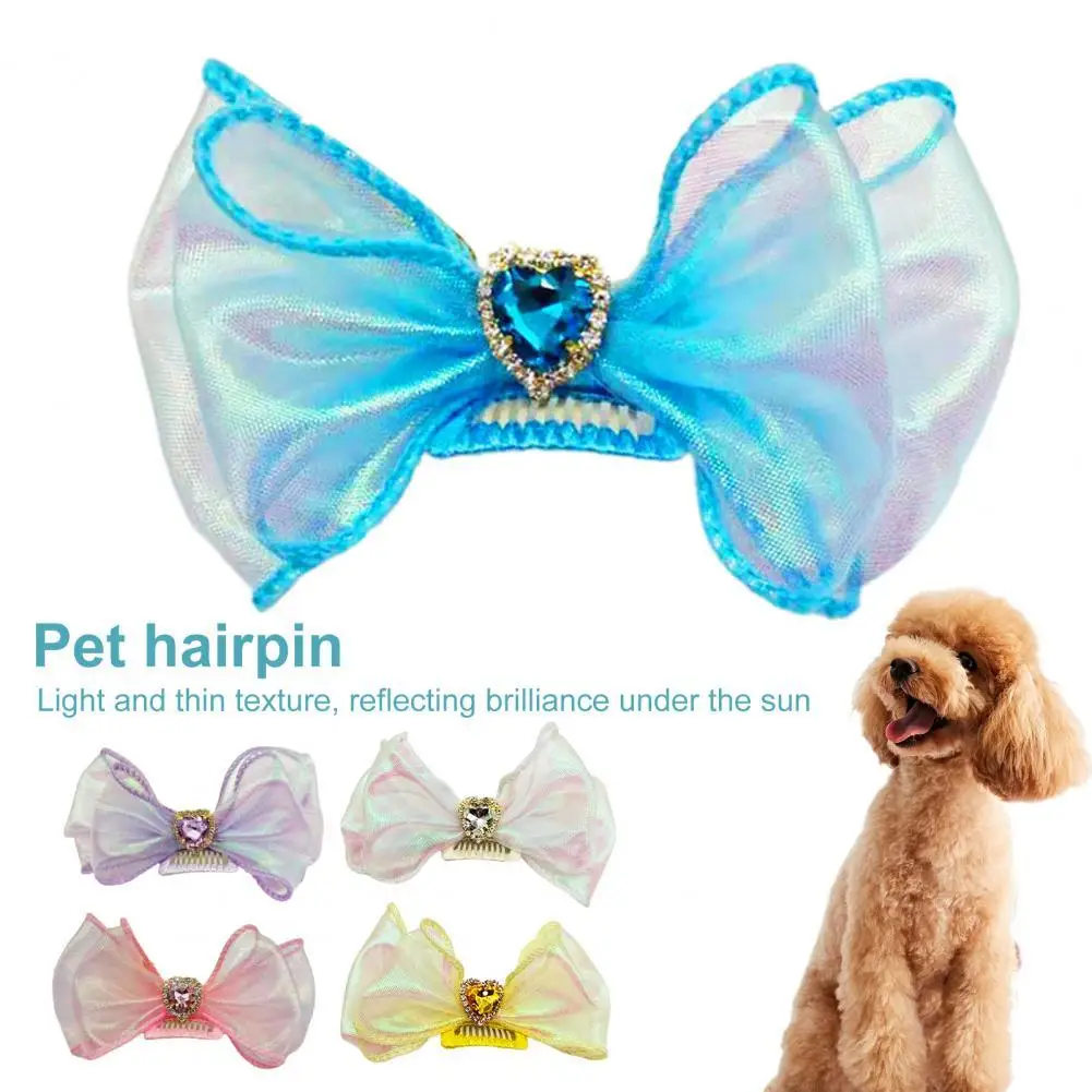

Pet Hair Barrettes Pretty Pet Dogs Hairpins Pet Hair Bow Nice-looking Pet Hair Clips