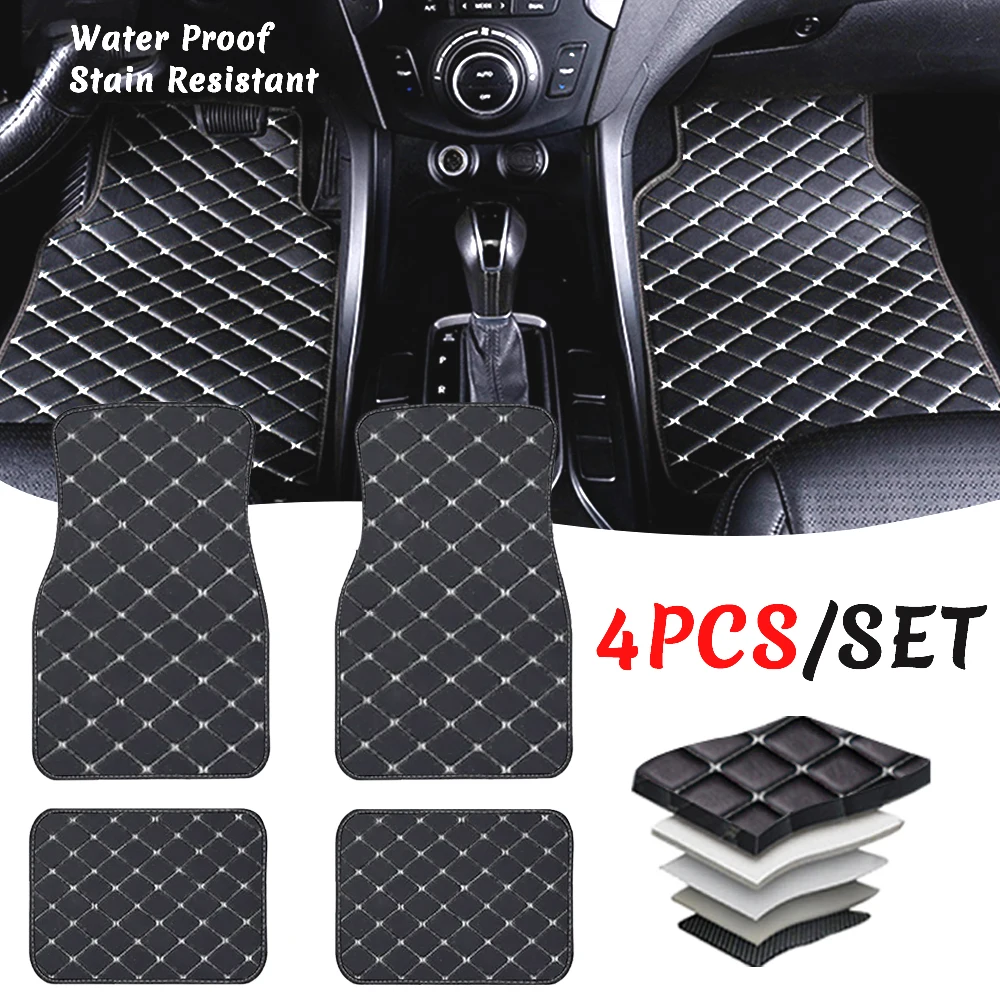 

4pcs Car Floor Mats Foot Pad For Renault Scenic Koleos Laguna Megane Latitude Logan Sandero Duster Kadjar Clio Espace Interior