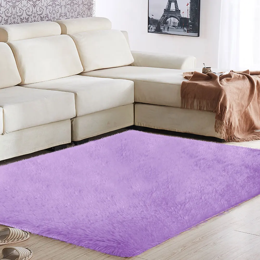 Коврик напольный пушистые Коврики для спальни 120x80 см разноцветный теплый ковер