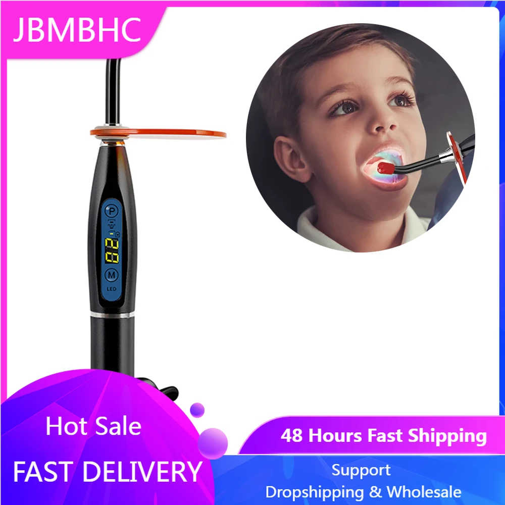 

Wireless LED Dental Curing Light blue Cordless Cure Light Lamp Curing Machine Adjustable Working Time Dental Tool TeethWhitening