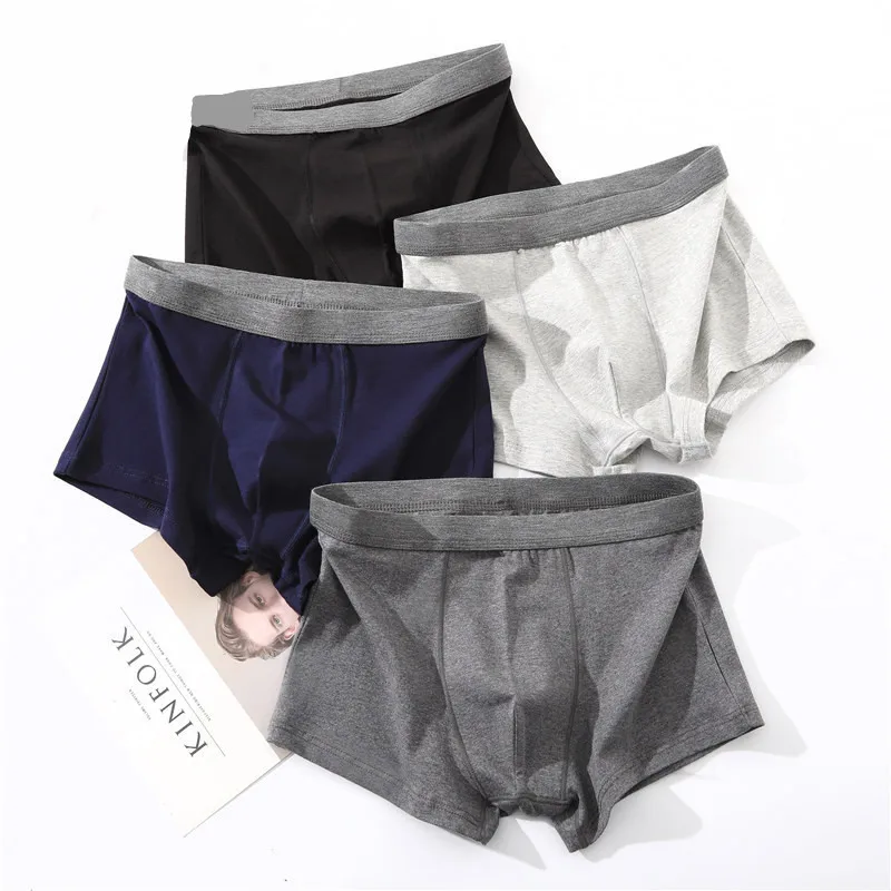 

Трусы-боксеры мужские Бесшовные хлопковые, пикантное нижнее белье для геев с большим пенисом, шорты-боксеры