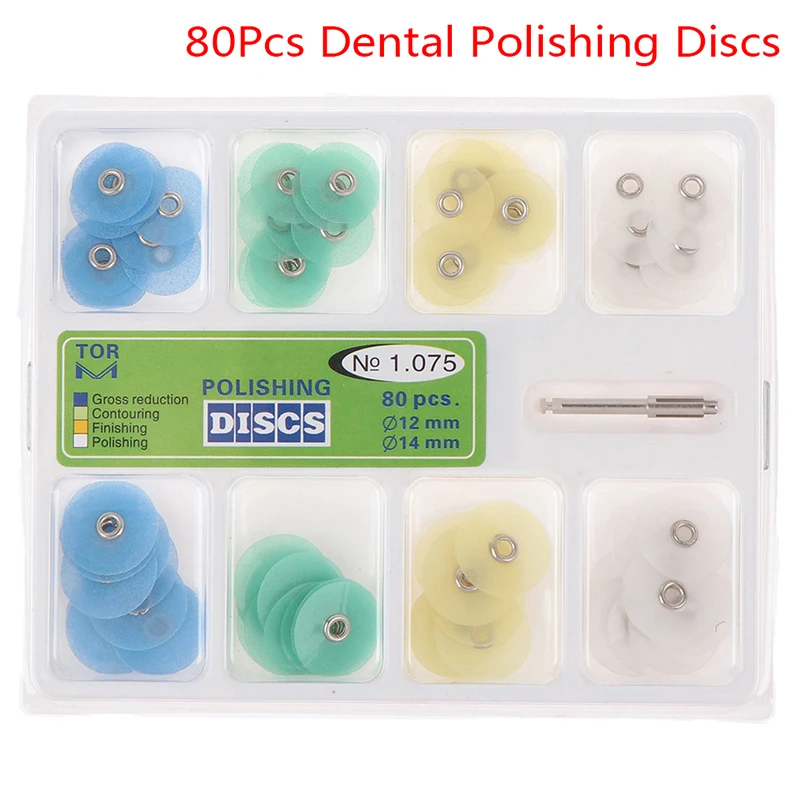 

80pcs Resin Filling Material Dentist Tools Finishing Dental Discs Dental Polishing Strips Mandrel Set Dental Supplies