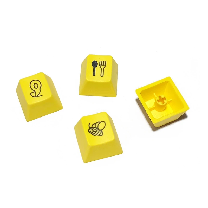 

4PCS PBT Sublimation Mechanical Keyboard Keycap R1/R4 Height Key Cap Cherry