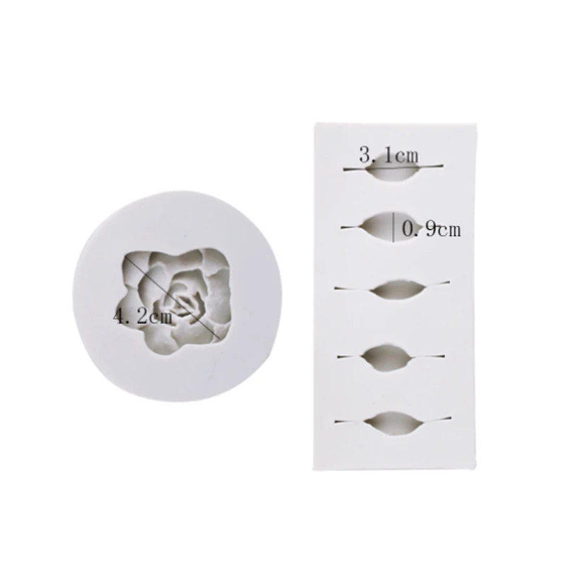 Силиконовая форма для суккулентов Украшение Тортов из помадки искусственные