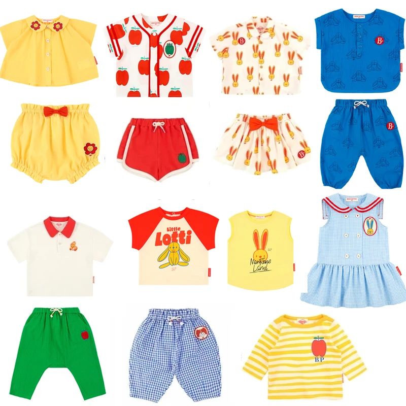 Детская одежда новинка 2021 летние футболки для мальчиков штаны корейский бренд