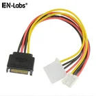 Разветвитель питания SATA, Удлинительный кабель, переходник SATA, разветвитель Molex 4pin, маленький 4-контактный разъем IDE, смены пола, кабель питания для ПК