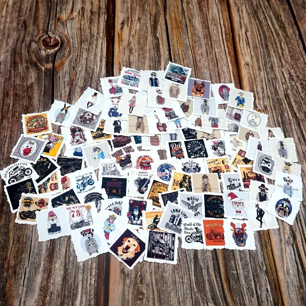 

100PCS Cool Animals Waterproof Stickers DIY Surfboard Car Skateboard Guitar Computer Laptop Phone Helmet Sticker Gift Stickers