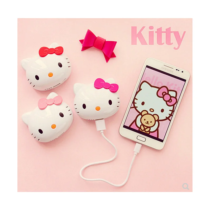 Новинка портативное зарядное устройство Sanrio Kt Kawaii Cat внешний аккумулятор для