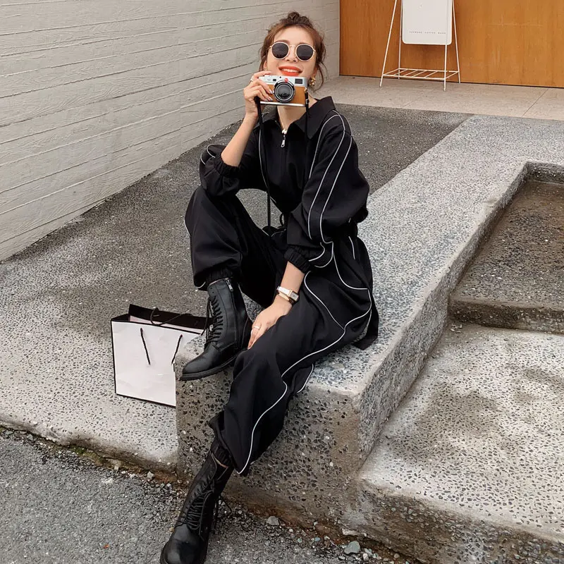 

XITAO Women Jumpsuits Fashion New Women Elegant 2021 Spring Autumn Minority Casual Style Pocket Full Length Pants ZY5362