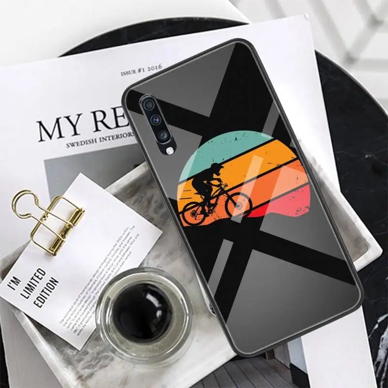 

Bicycle Cycling Glass Phone Case Coque Fundas For Xiaomi Redmi Note 7 5 4 6 6A Mi 8SE 8 6 Lite Mix 2 2s Note 3 Cover