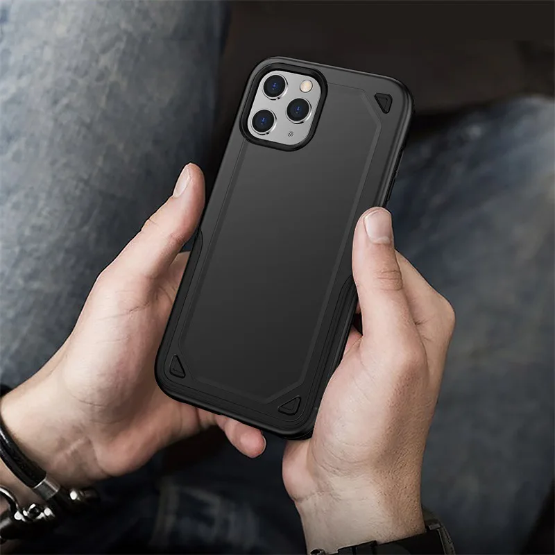 shockproof armor hybrid 2 in 1 phone case for iphone 12 pro max hard pcsilicone slim rugged back cover for iphone 11 pro max free global shipping