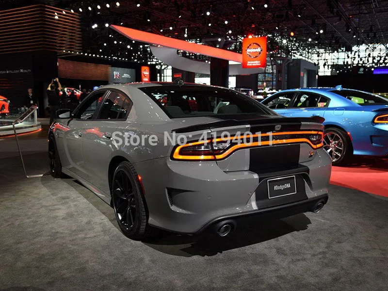 Для Dodge charger ABS пластиковый Неокрашенный праймер цвет Задняя накладка на багажник крыша крыла губы спойлер для автомобиля
