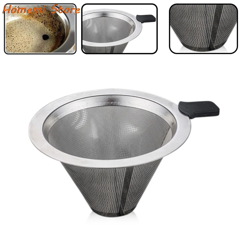 

Stainless Steel Coffee Filter Holder Washable Brew Drip Coffee Filters For Manual Coffee Bean Mill Grinder