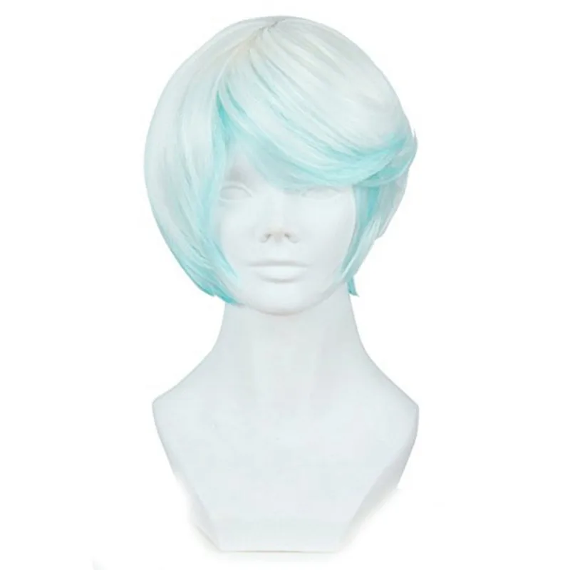 

Tales of Zestiria the X Mikleo Cosplay Wigs Short White and Blue Ombre Synthetic Hair Wig for Halloween Party