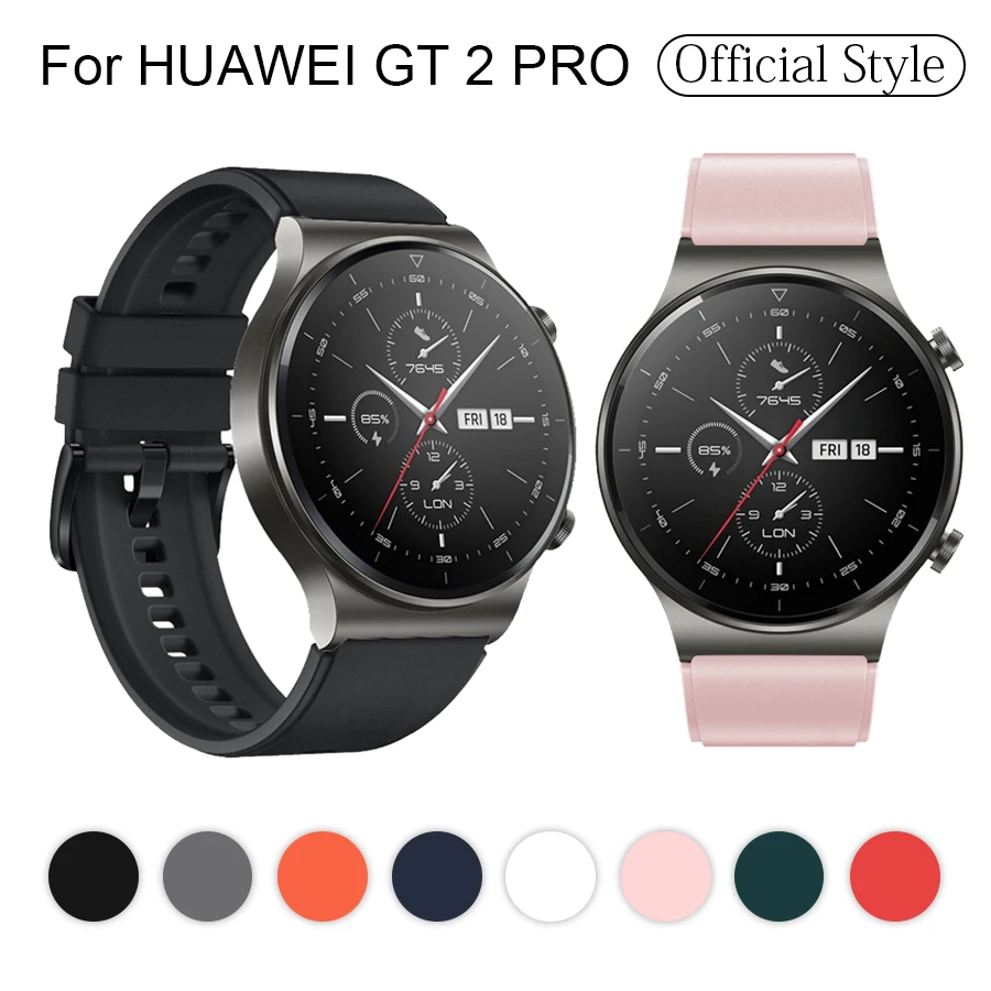 

Ремешок силиконовый для наручных часов Huawei Watch GT 2 Pro, запасной спортивный браслет в официальном стиле для huawei gt2 pro