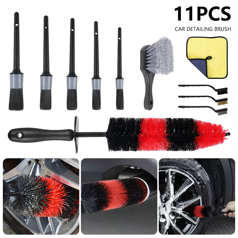 

Ergonomic Professional Soft Car Vents Detailing Brushes Kit Automobile Dashboard Maintenance Accessories