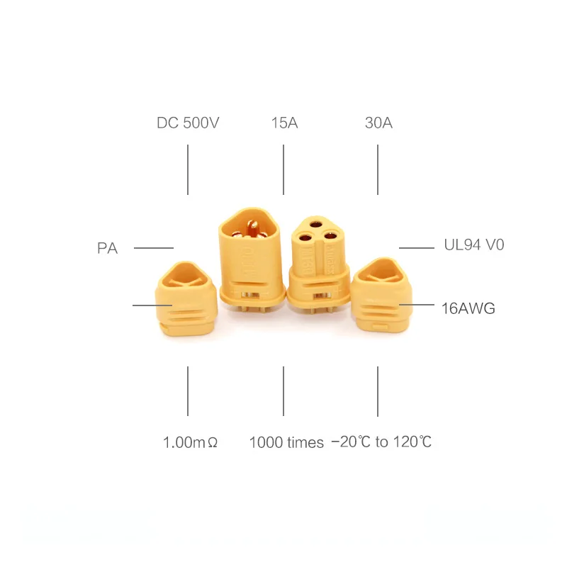 10 пар 3 контактный разъем amass mt30 2 мм
