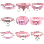 Ожерелье-чокер в готическом стиле с круглым воротником