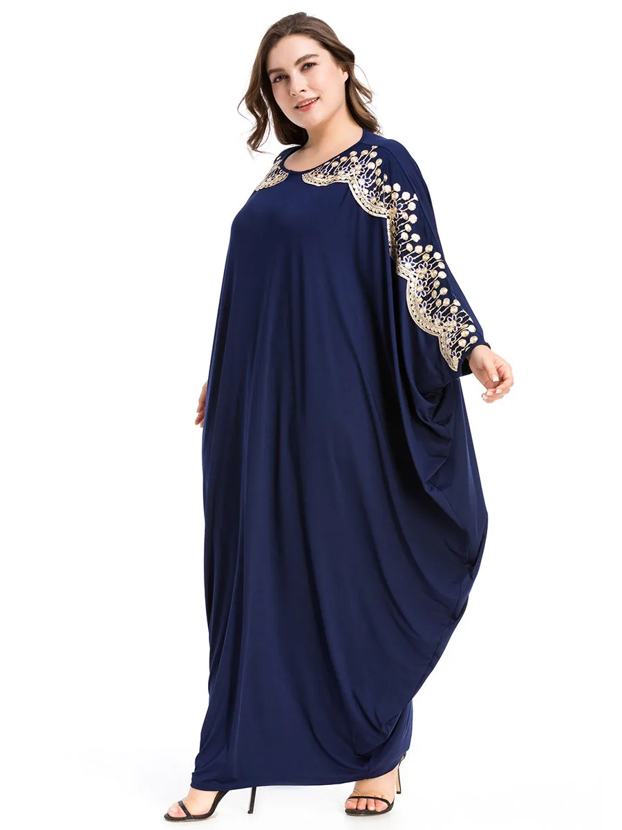

Abaya Dubai Maxi Bazin African Design Loose Dress Robe Gowns Muslim Lady Party European Clothes American Clothing DR-257