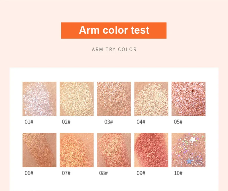 10 цветов блестящие тени для век монохромная водостойкая мини Палитра Тени Макияж