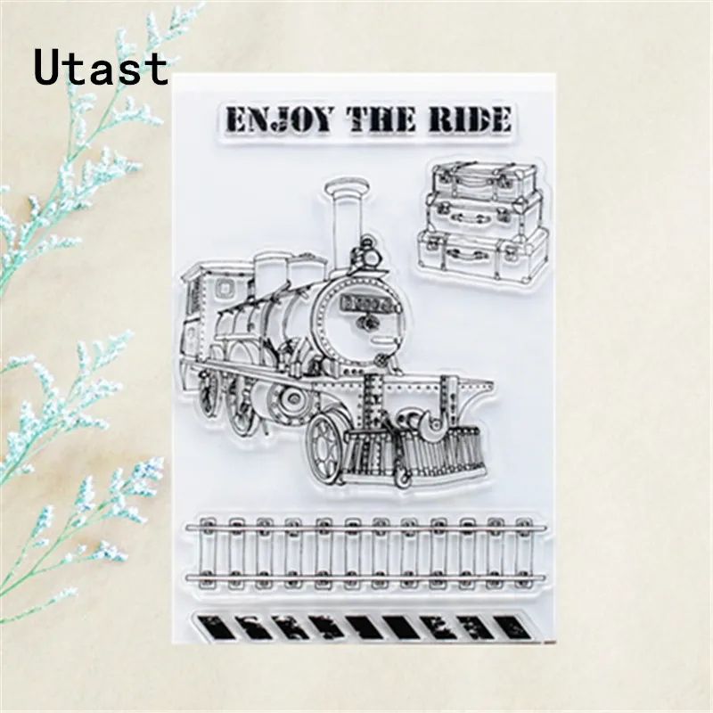 Наслаждайтесь поезд путешествия прозрачный силиконовый для печатей/прозрачный