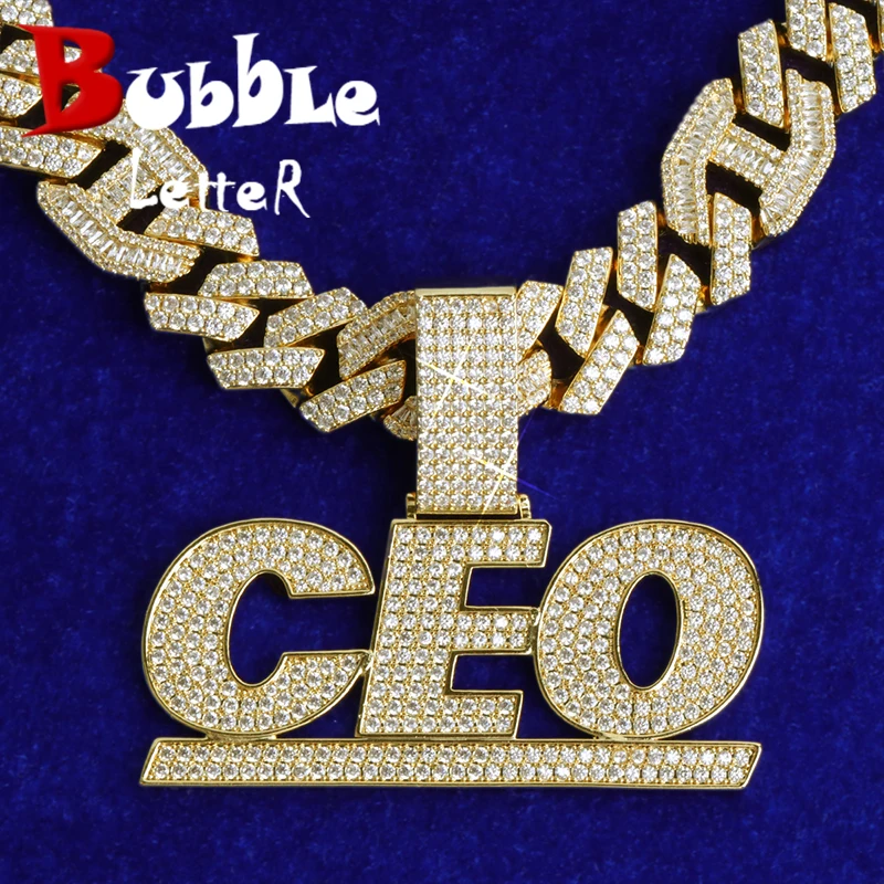 Bubble Letter Custom Name Pendants& Necklaces for Men Real Gold Plated Hip Hop Jewelry Free Shipping Charms Collares Hombre