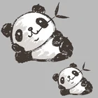 Милая панда, наклейки с помощью утюга, нашивки на одежду, наклейки с утюгом для одежды, стирающаяся аппликация с утюгом