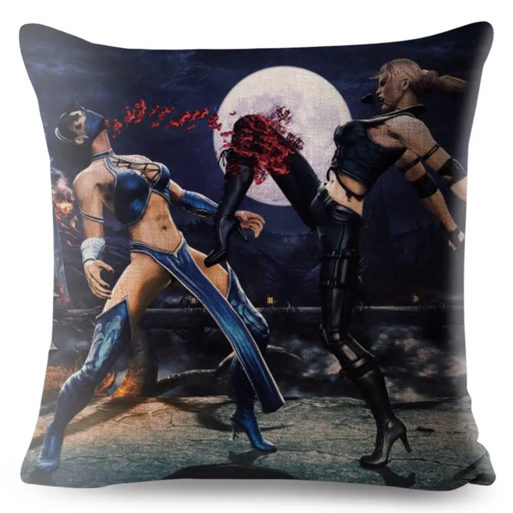 Чехол на подушку с рисунком игры Mortal Kombat | Дом и сад
