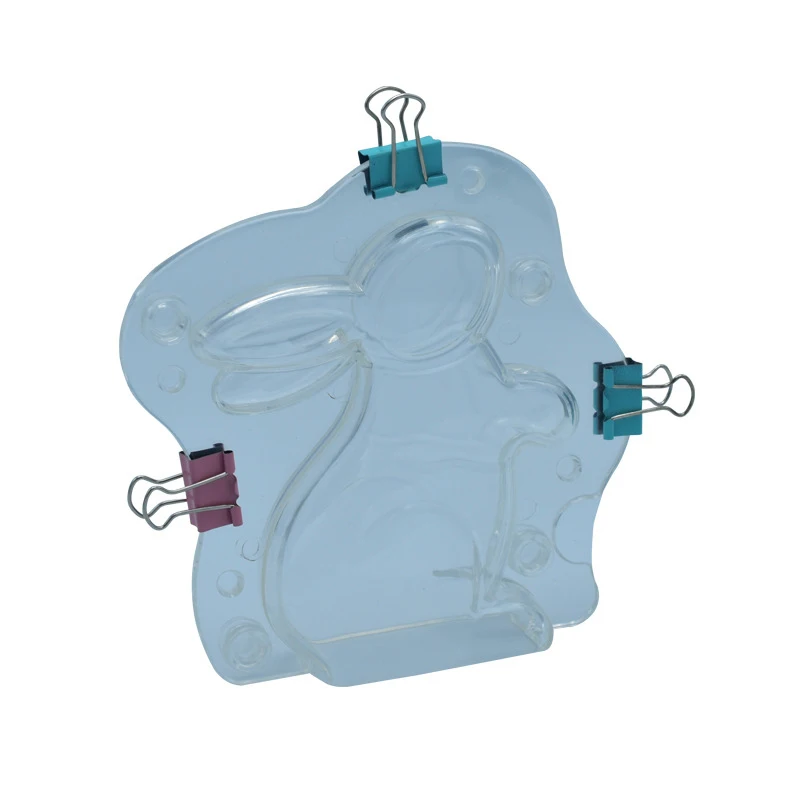 Новинка Лидер продаж 3D Пасхальный кролик Пластик шоколадная форма милые конфеты