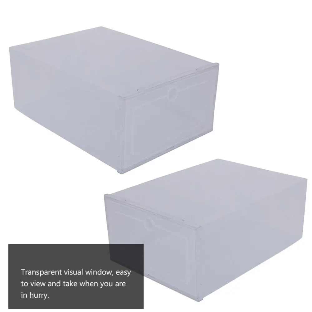 

6Pcs Creative Shoes Case Clamshell-type Shoes Container (Transparent)
