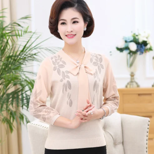 Blusa Feminina 2019 весенние и летние топы выше размера d трикотаж подарок матери шифон