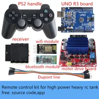 Remote Control Kit High-Power Dual-Channel DC Motor Drive Board Wifi/Bluetooth/Handle Control For Large RC Tank DIY For Arduino