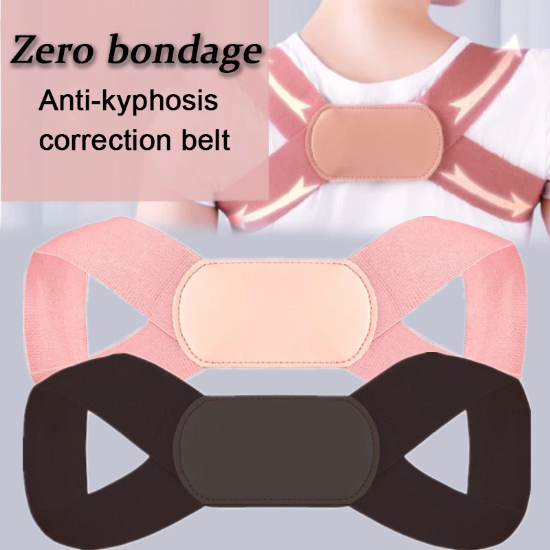 

Unisex Invisible Kyphosis Correction Belt Lightweight Fabric Inner Wearable Adjustable Back Spine Support Belt