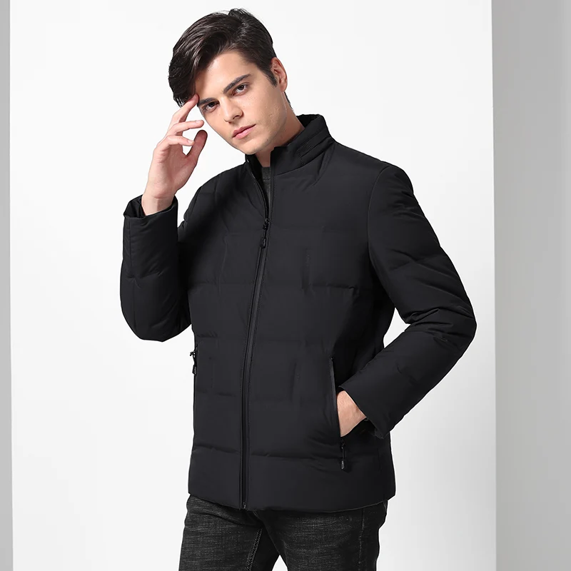 

Зимняя мужская зимняя куртка, зимняя мужская куртка, Длинная черная Мода