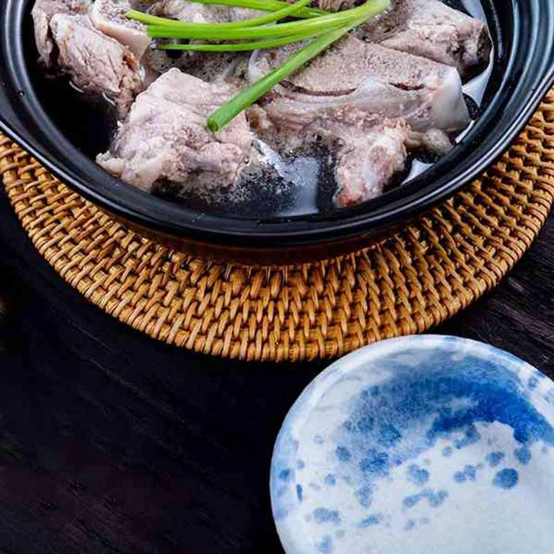 4 шт Ротанговые подставки для горячих блюд-изолированные Горячие прочный