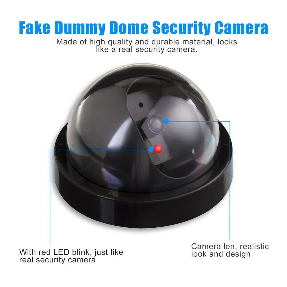 Крепится на стену имитация безопасности Dome Dummy камера поддельная с красным