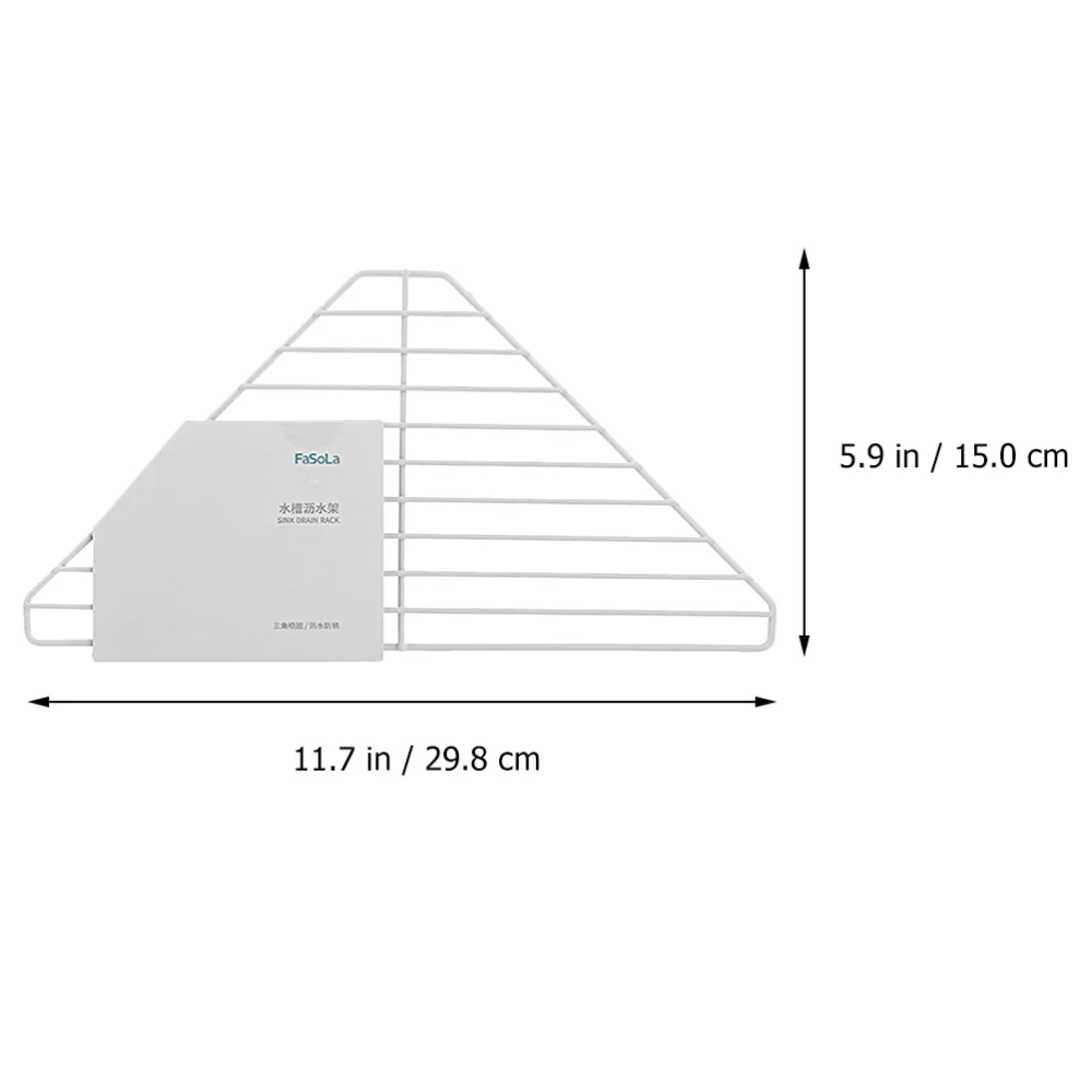 

1pc Kitchen Pot Rack Triangle Storage Shelf Iron Household Sink Drain Rack