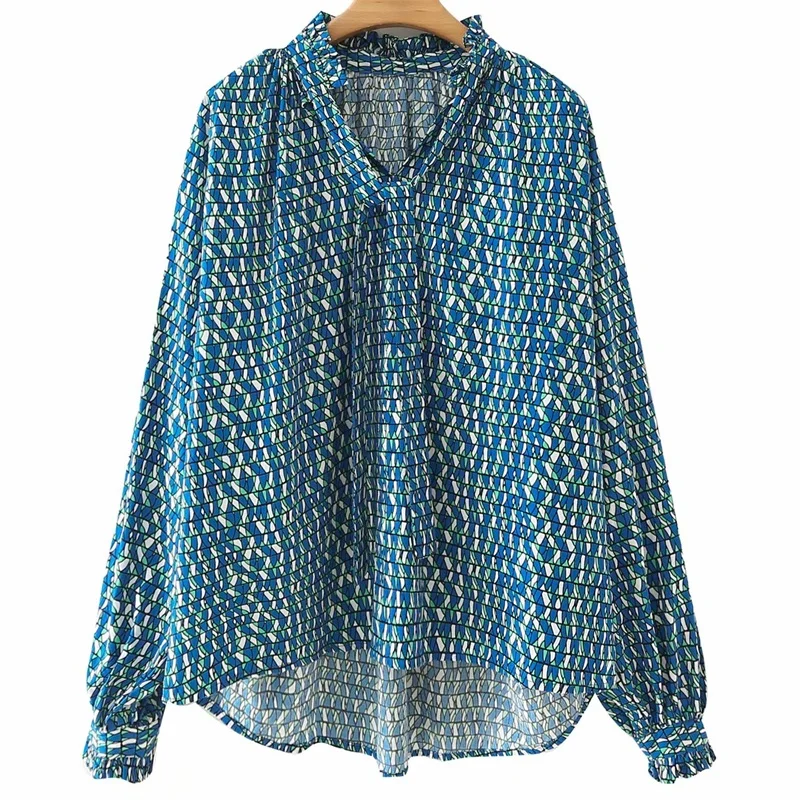 

MESTTRAF Женская мода 2021 с галстуком-бабочкой цветочный принт блузки винтажные с длинным рукавом на шнуровке женские рубашки уличная одежда