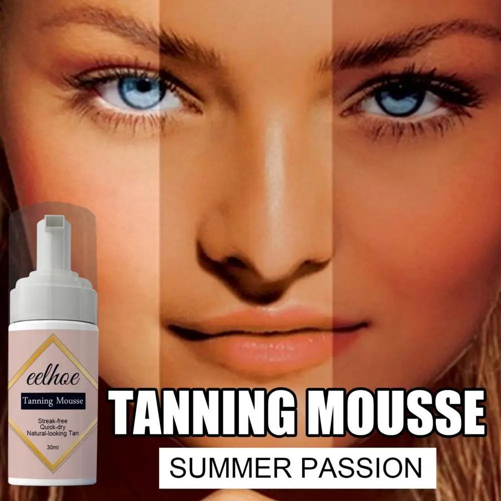 

30ml/100ml Streak-Free Tan Mousse Quick Dry Natural Sunless Self Tanning Long Lasting Lotion Sunbathing Supplies