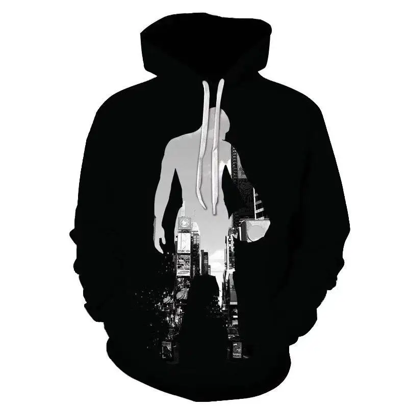 3D HD толстовки с принтом черный Свитшот мужская Одежда Осенние Комбинезоны