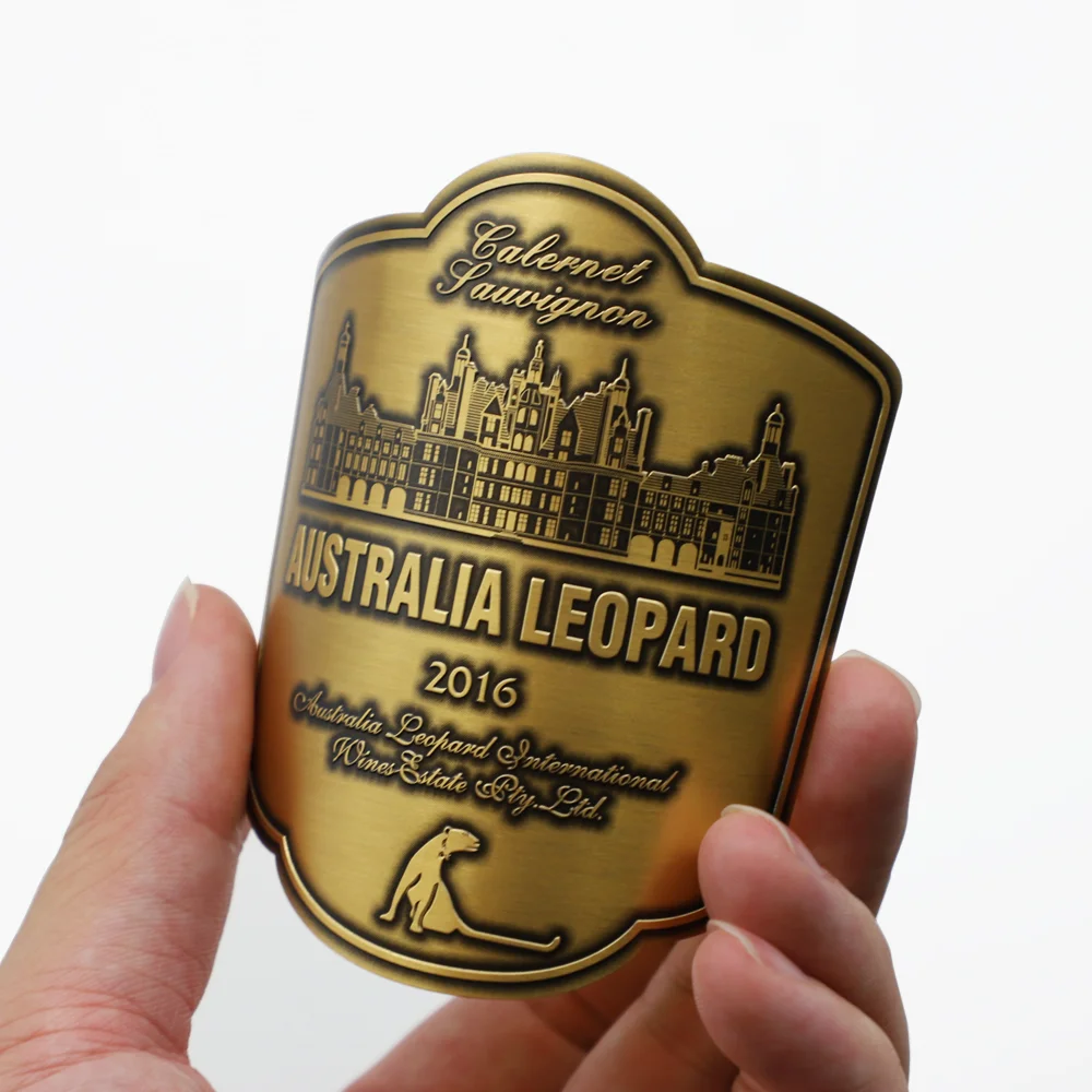 Китайский производитель металлическая наклейка на бутылки для ликера