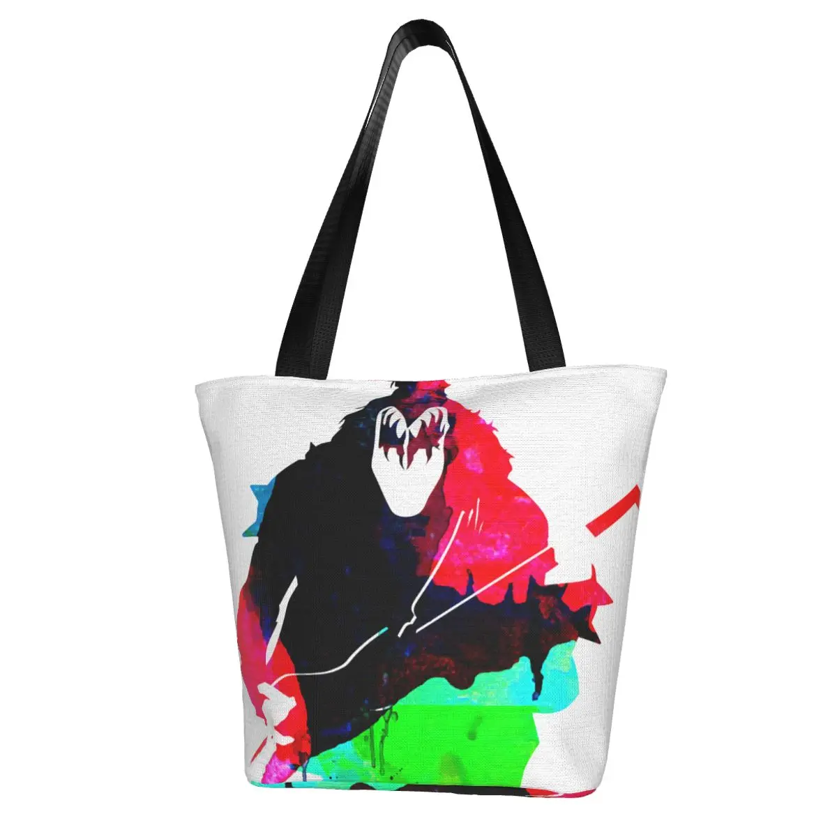 

Kiss Band Shopping Bag Bulk Funny Handbag Polyester Work Woman Bags