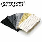 Базовая пластина MARUMINE 8x16 точек, детали для конструктора, совместимые с 92438 MOC, Классические кирпичи, аксессуары сделай сам, игрушки для мальчиков и девочек