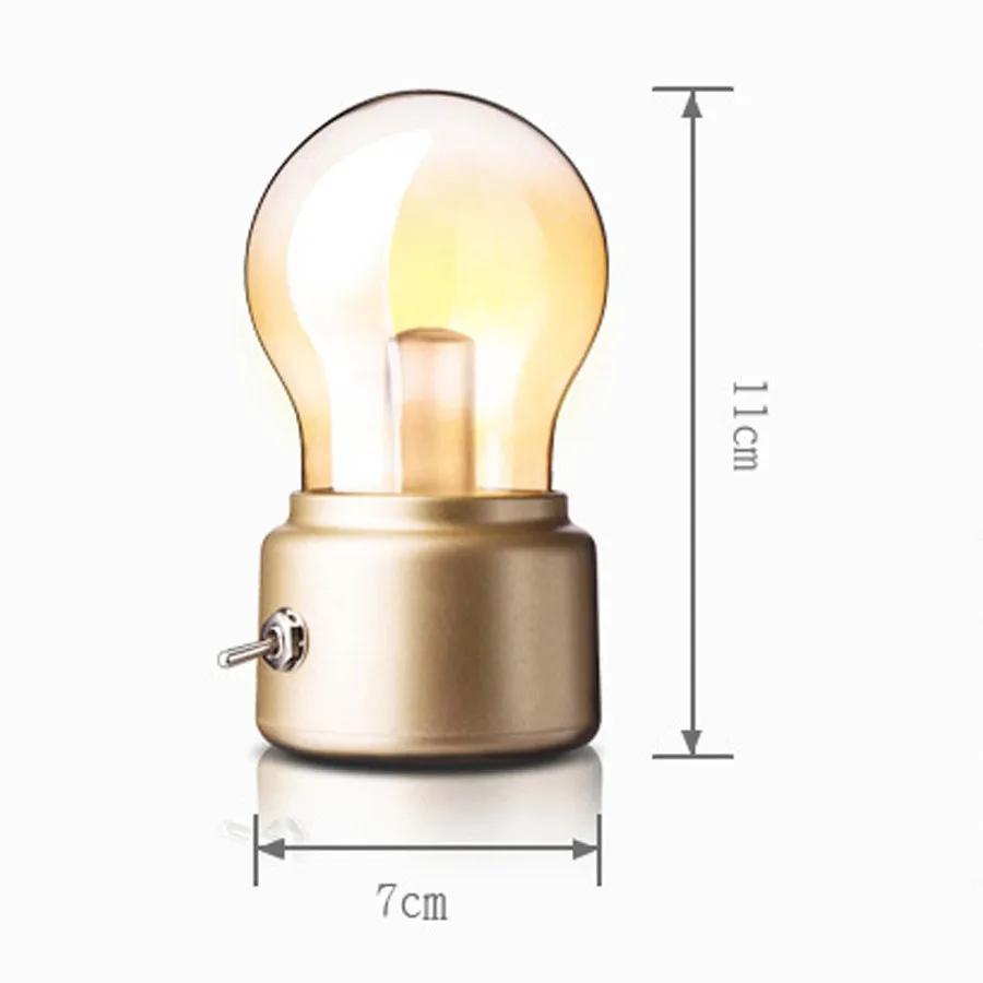 

Rechargeable retro light bulb Nightlight student dormitory led bedside energy saving USB atmosphere nostalgic NightlightA552