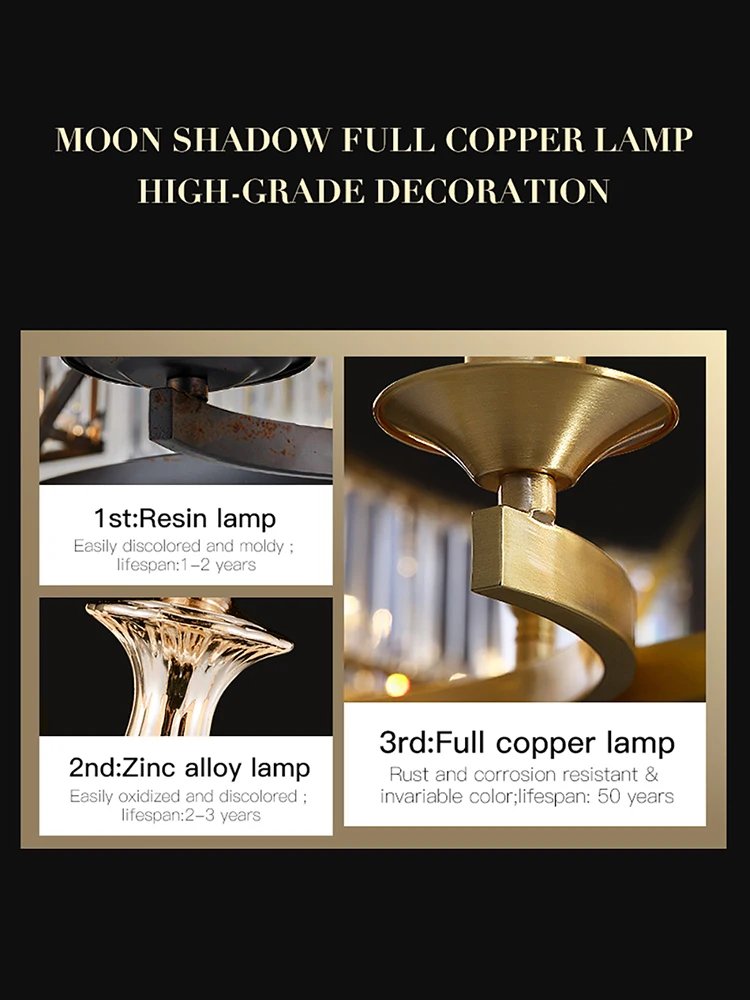 MOONSHADOW потолочный светильник светодиодный полный корпус из латуни с цветком