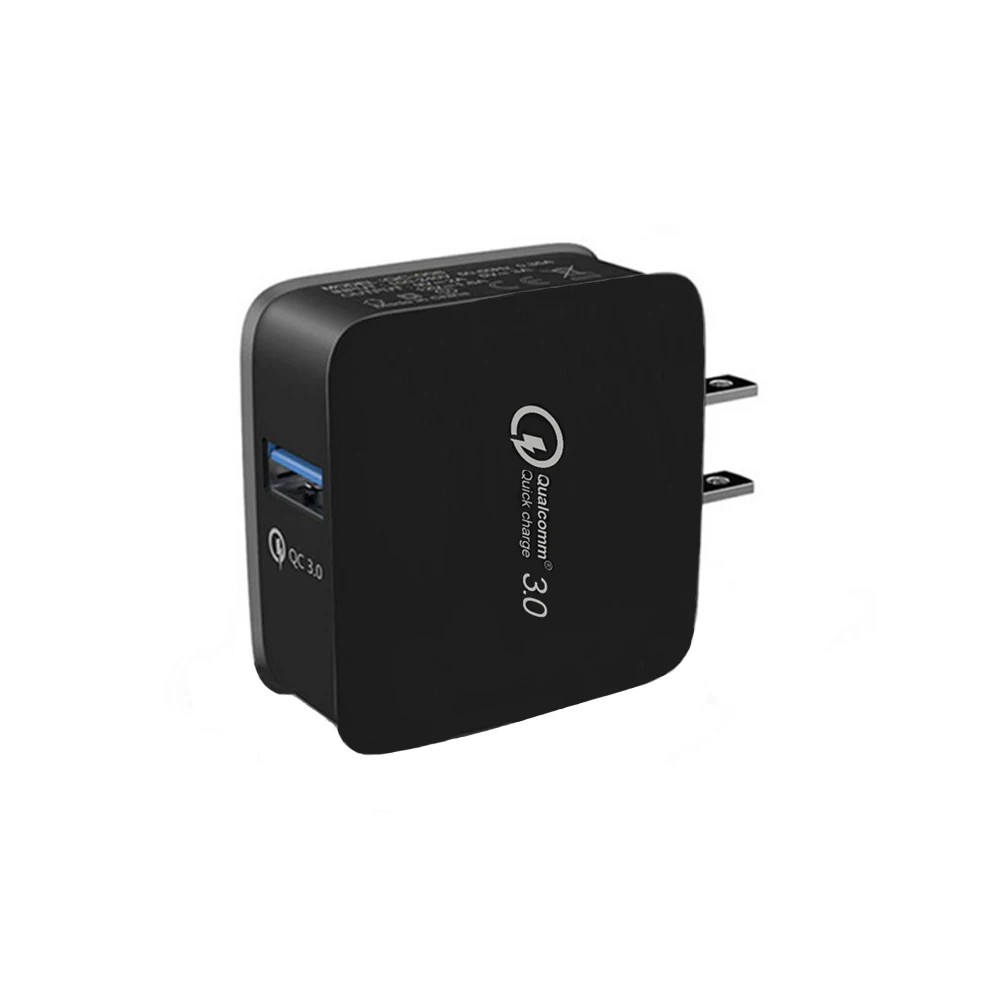 AIREACH Быстрая зарядка EU US Plug QC 3,0 настенное зарядное устройство 5 В/9 В/12 в 18 Вт 1 порт для смартфона Qualcomm QC 3,0 Быстрый домашний адаптер - Тип штекера: Black US