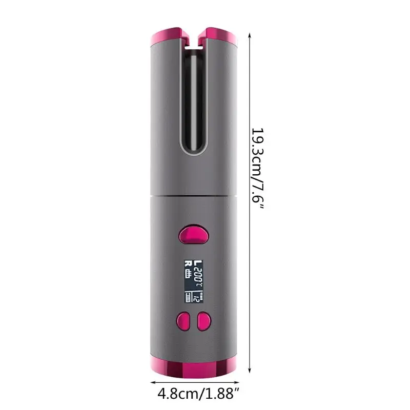 

Hair Waver USB Charging Hair Curler LCD Display Auto Rotating Styling Tool